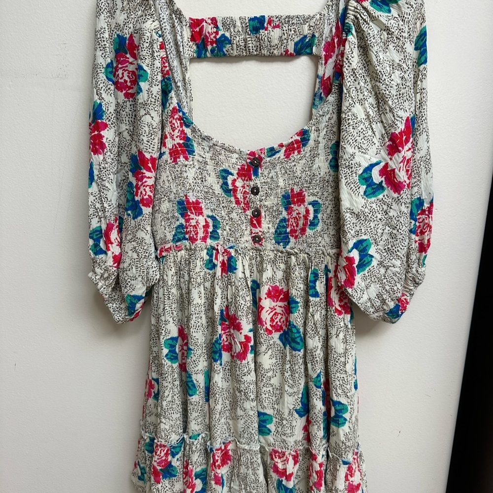 NEW Free People Floral Tunic Dress - Picture 4 of 9
